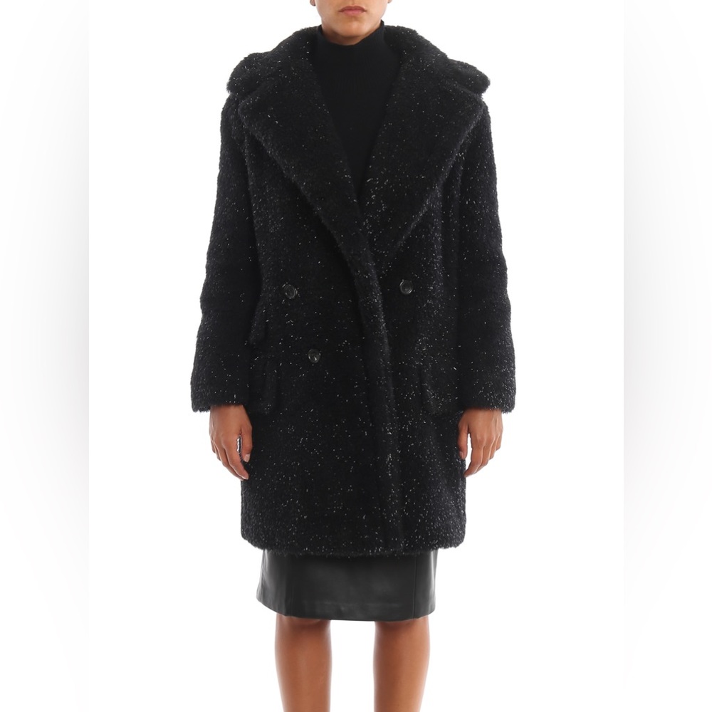 đź–¤BNWT MAX MARA SPARKLY BLACK TEDDY COATđź–¤ - Picture 9 of 14